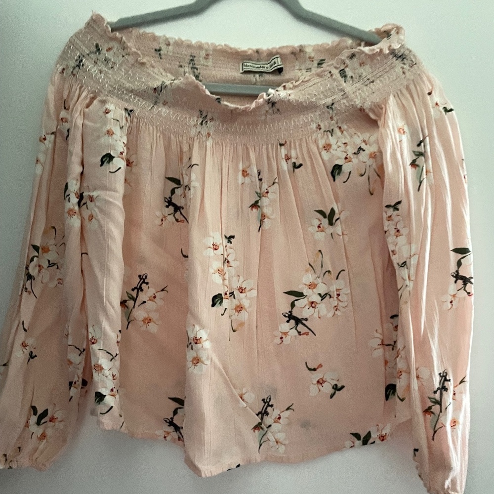 Flowy floral off the shoulder top